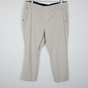 Women's Tan stretchy Cropped Pants, XLarge